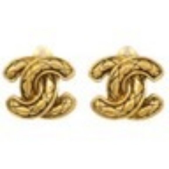 Chanel CC Earrings Clip-On Gold - Picture 6 of 15